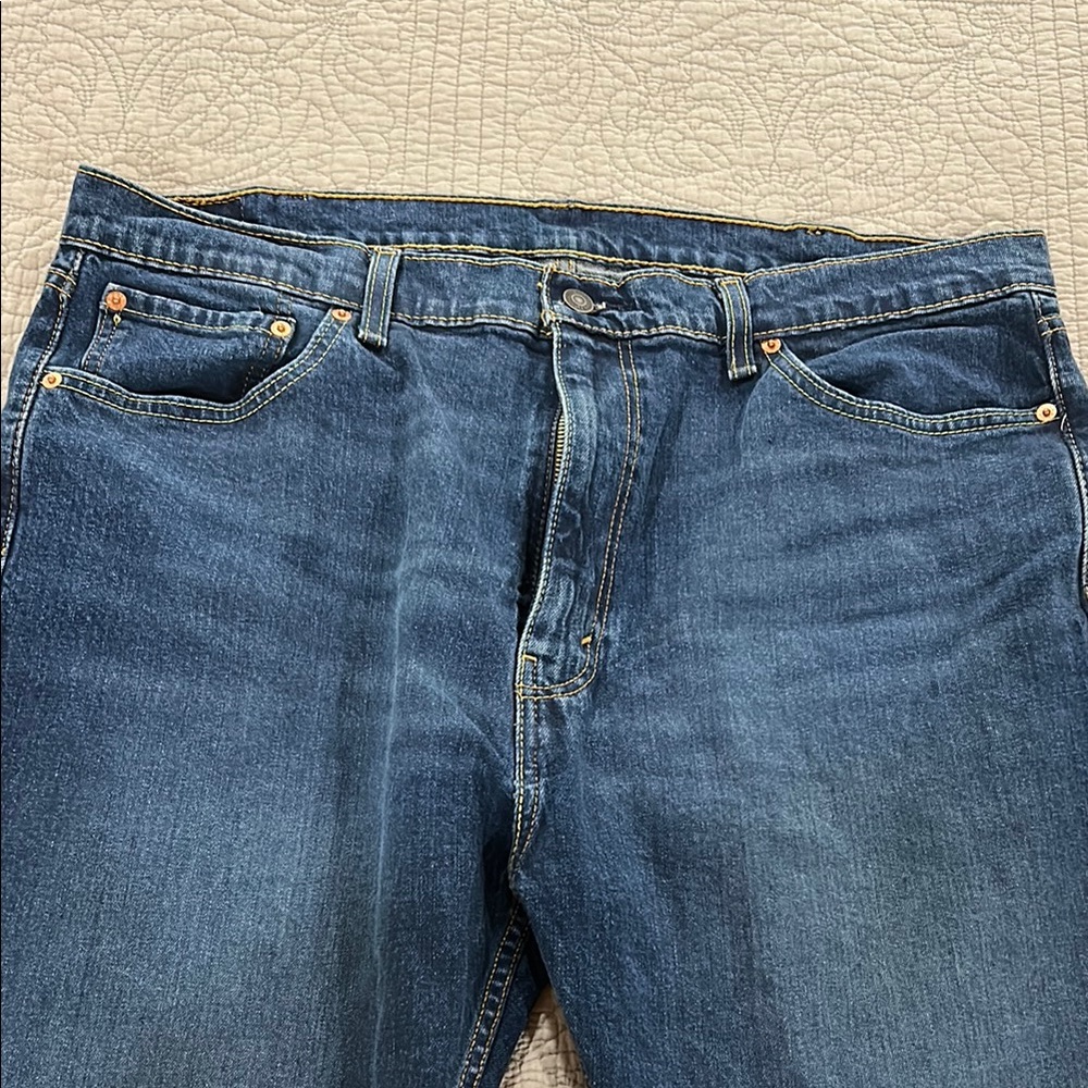Levi's Blue Straight Jeans with Classic Indigo Wash